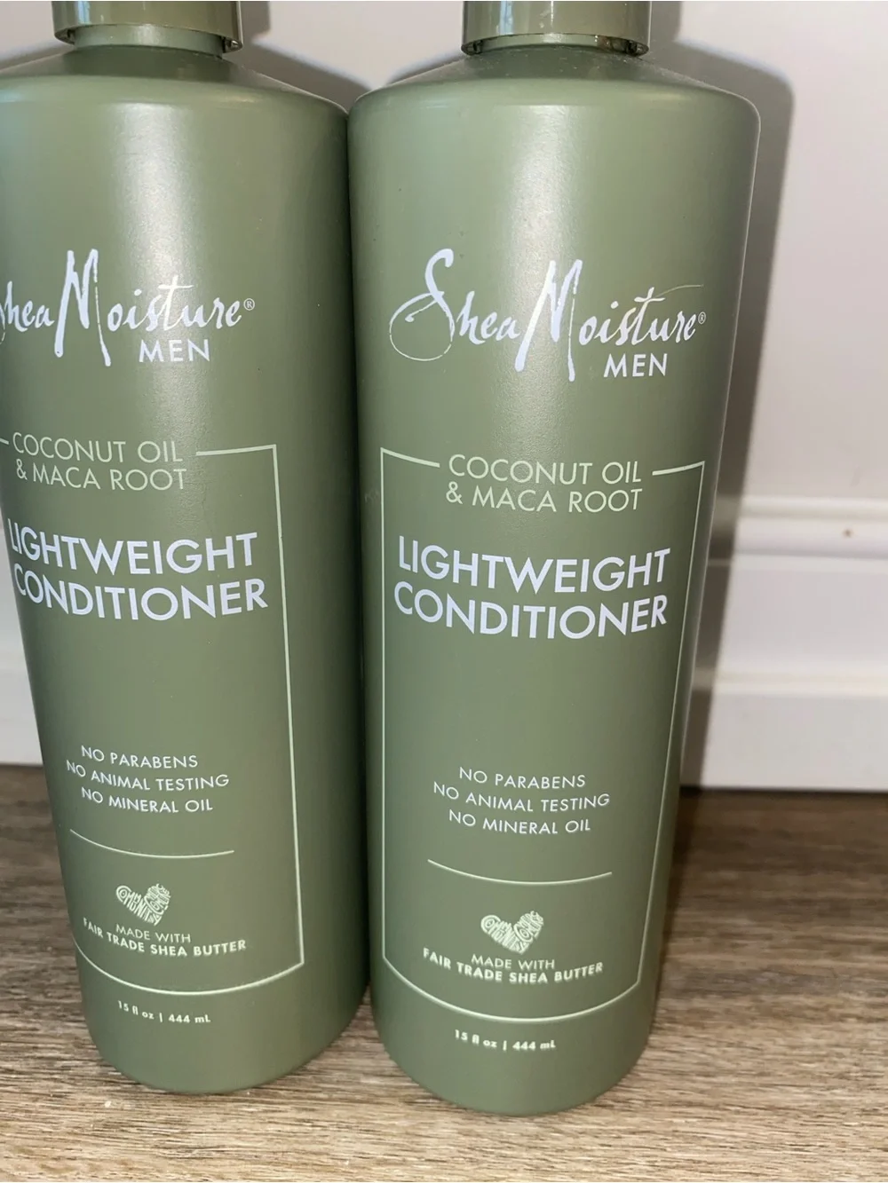 Shea Moisture Men Lightweight Conditioner Olive Green Pump Bottles
